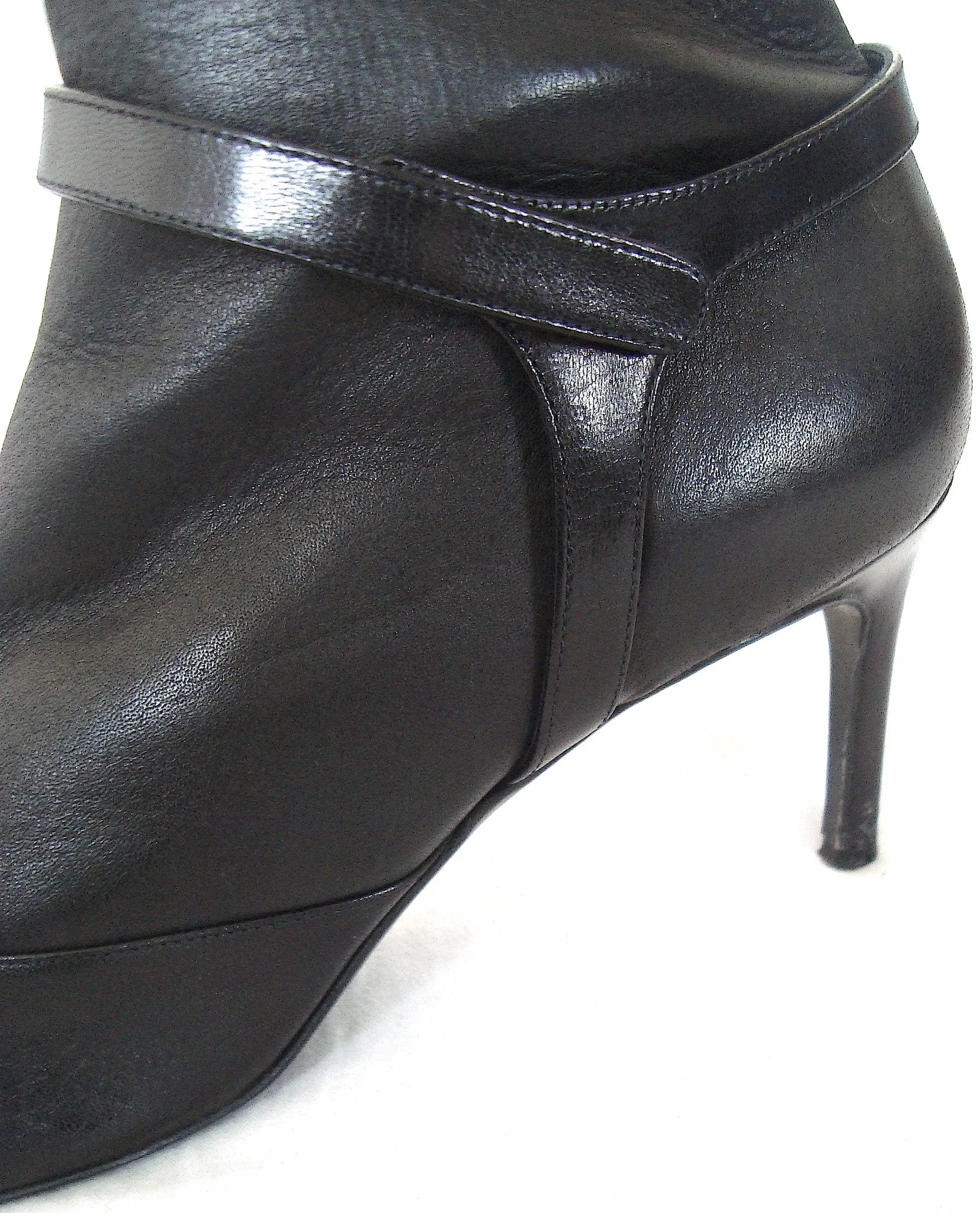 2001 Neoprene-Bonded Kid Leather Ankle Boots with Harness