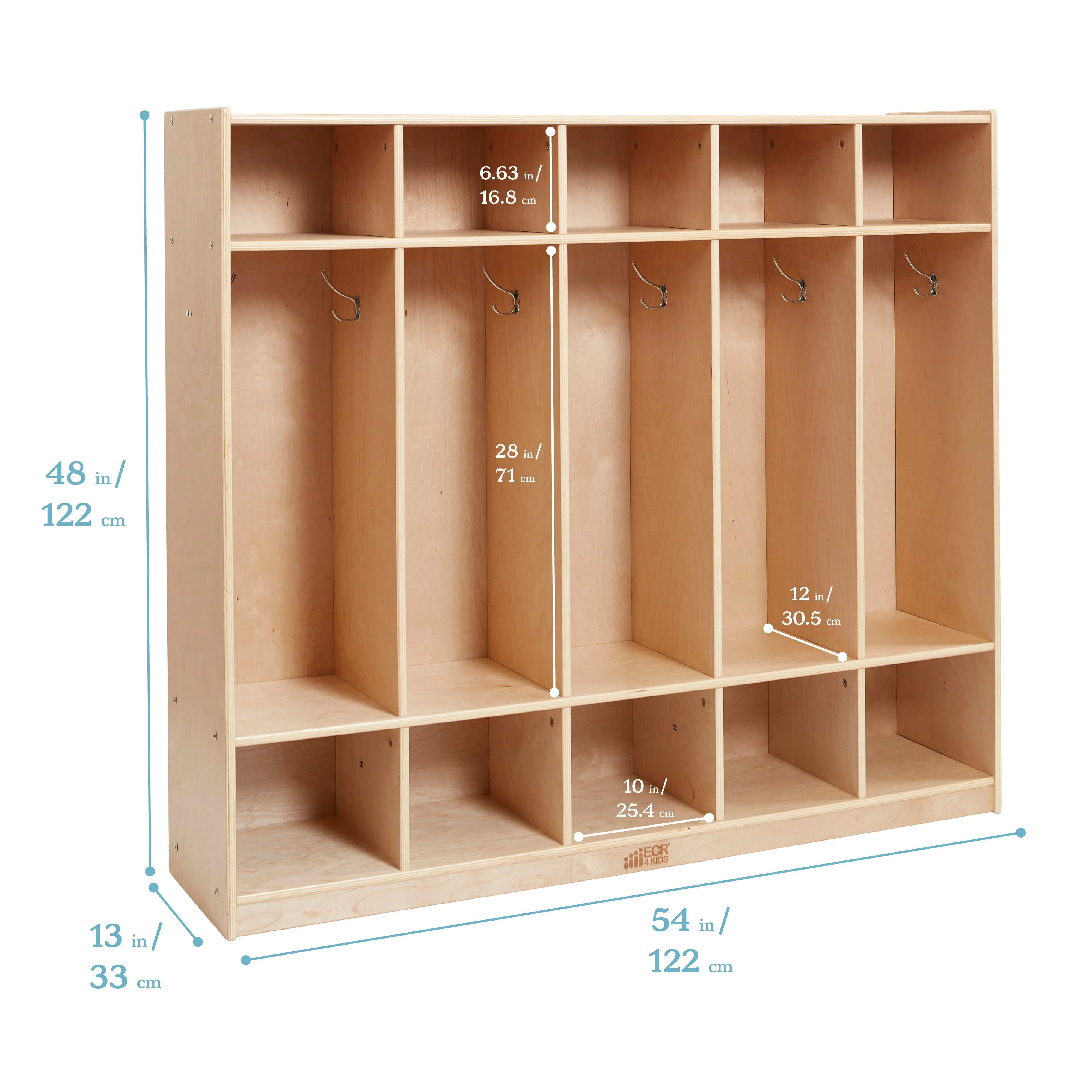 5-Section Straight Coat Locker, Classroom Furniture