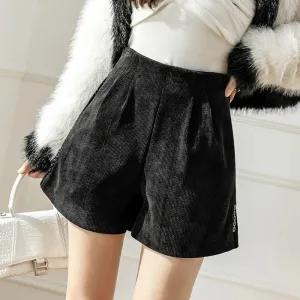 A-line Wool Blend Casual Short for Autumn Winter