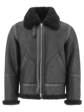 Acne Studios Shearling Leather Zipped Jacket