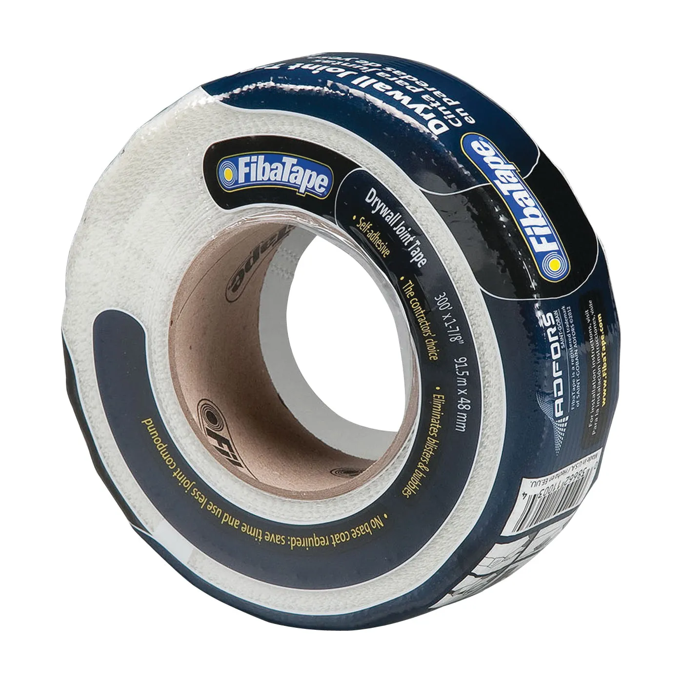 ADFORS FDW8660-U Drywall Tape Wrap, 150 ft L, 1-7/8 in W, White