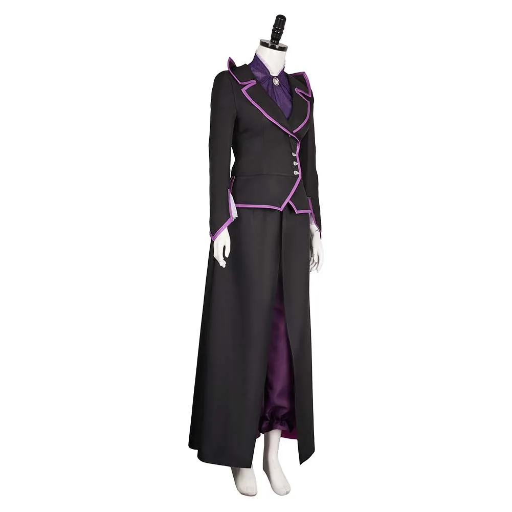 Agatha All Along Agatha Women Black Purple Witch Outfit Carnival Halloween Cosplay Costume