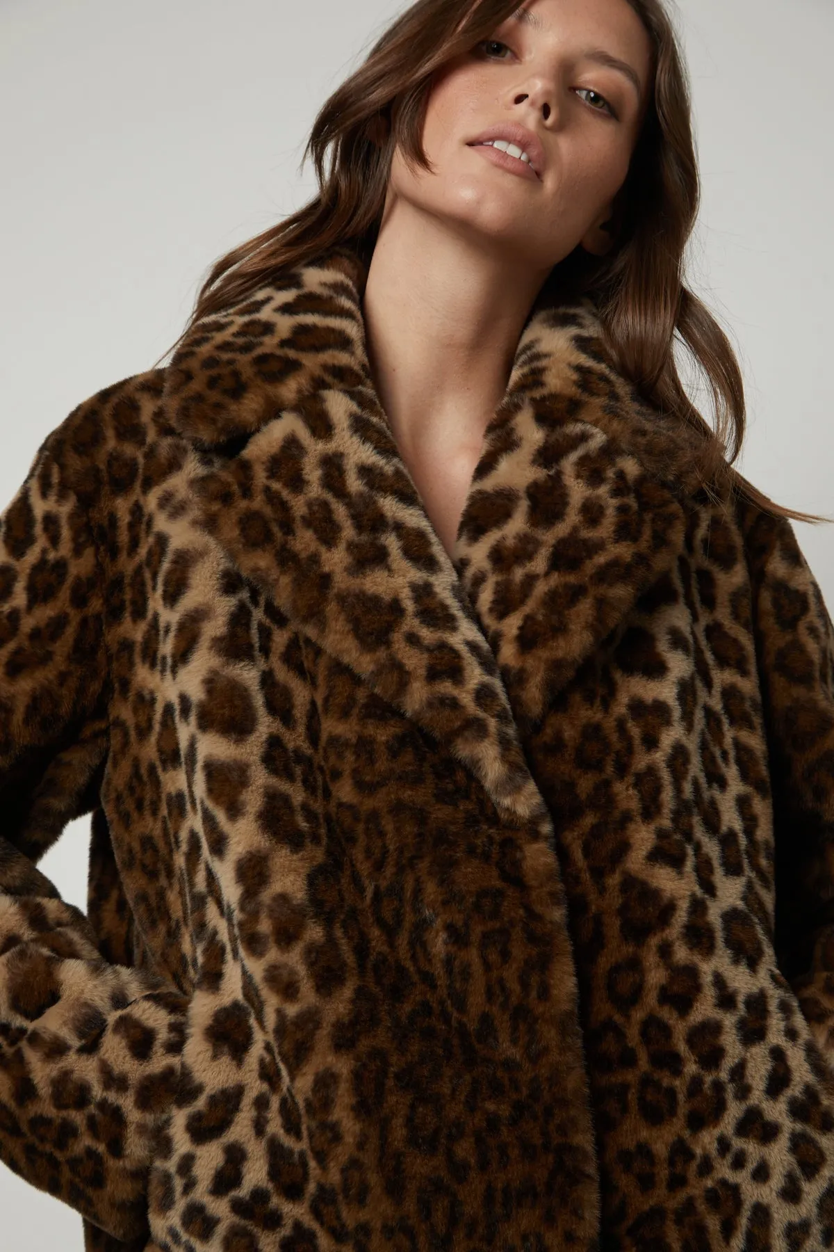 AMANI LEOPARD LUX FAUX FUR JACKET