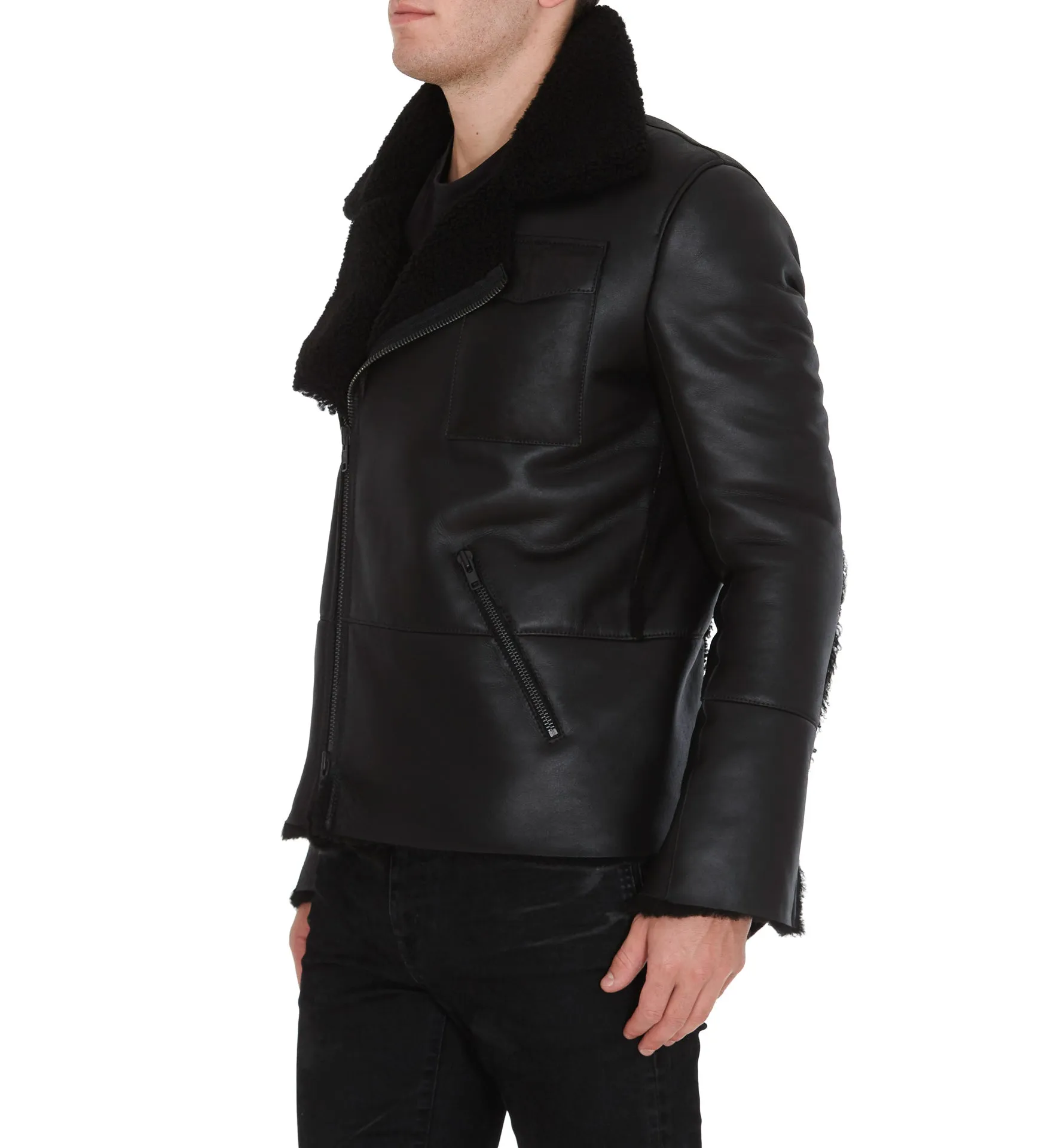 Ann Demeulemeester Shearling Leather Jacket