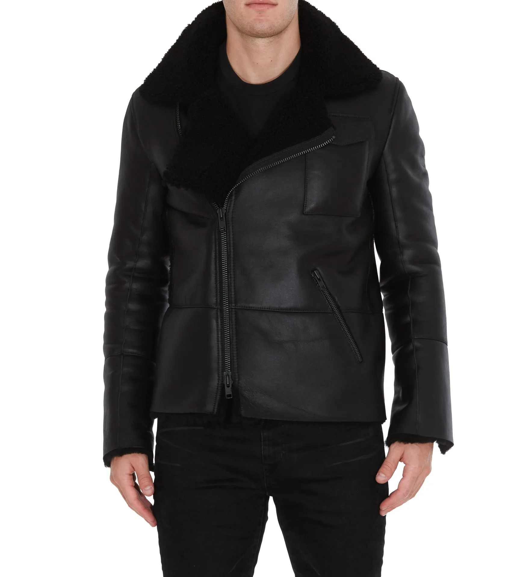 Ann Demeulemeester Shearling Leather Jacket