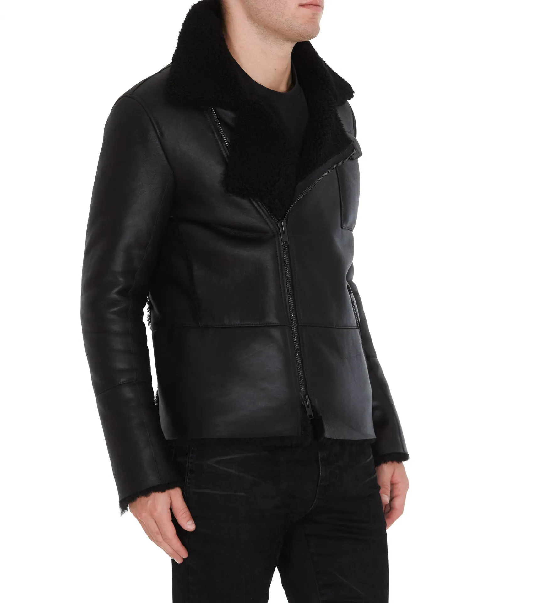 Ann Demeulemeester Shearling Leather Jacket