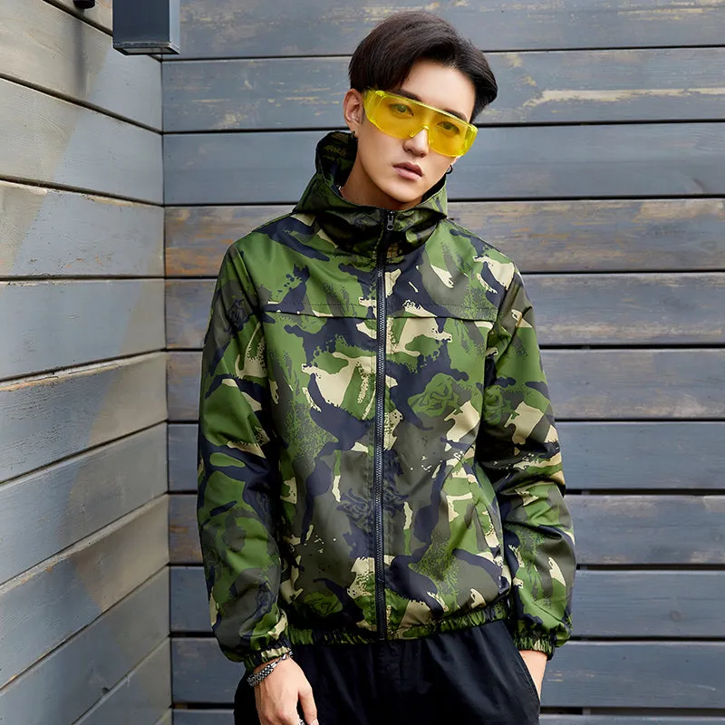 Army Design Art Men Hooded Jacket