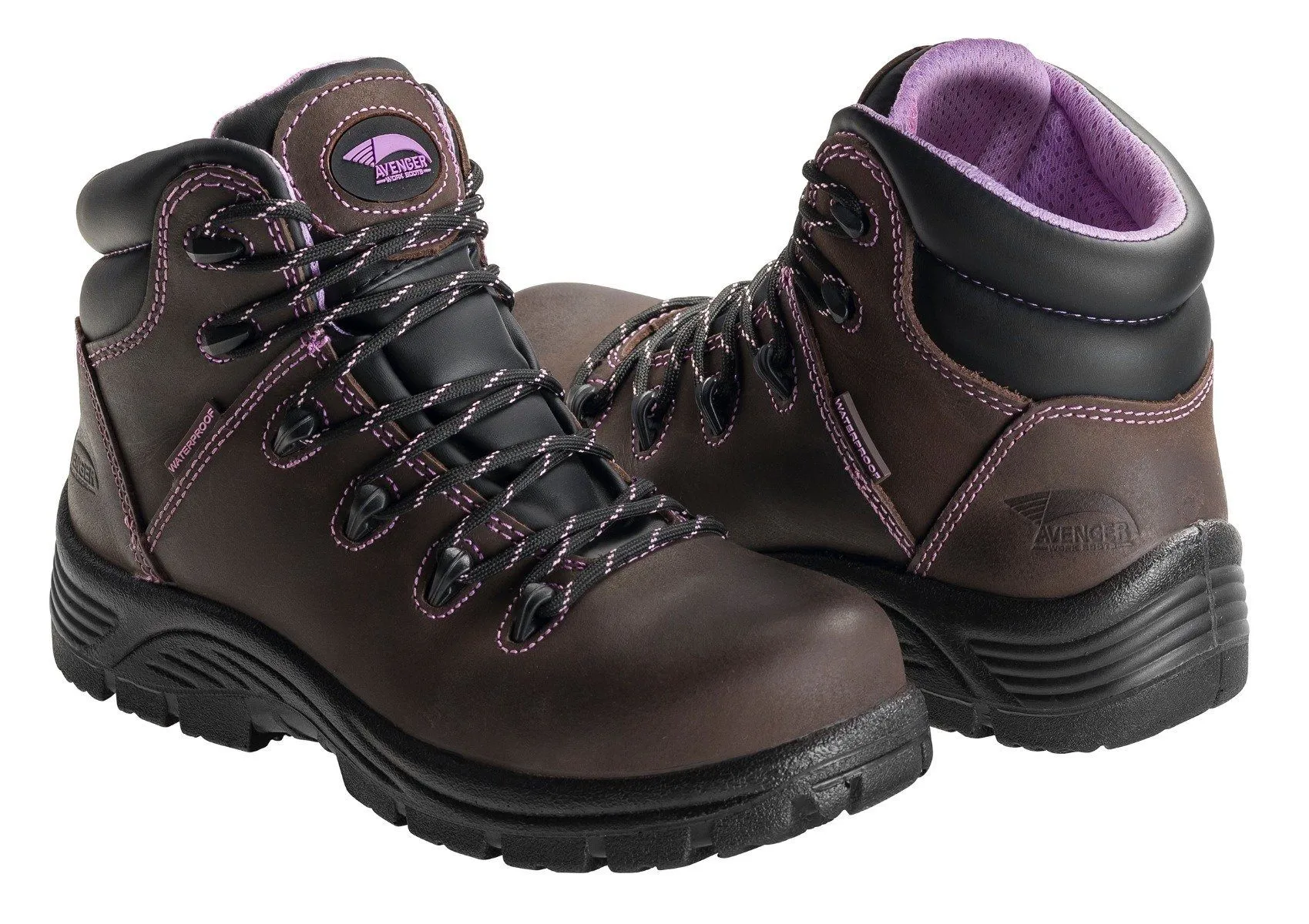 Avenger Women's Brown Hiker - Round Composite Toe