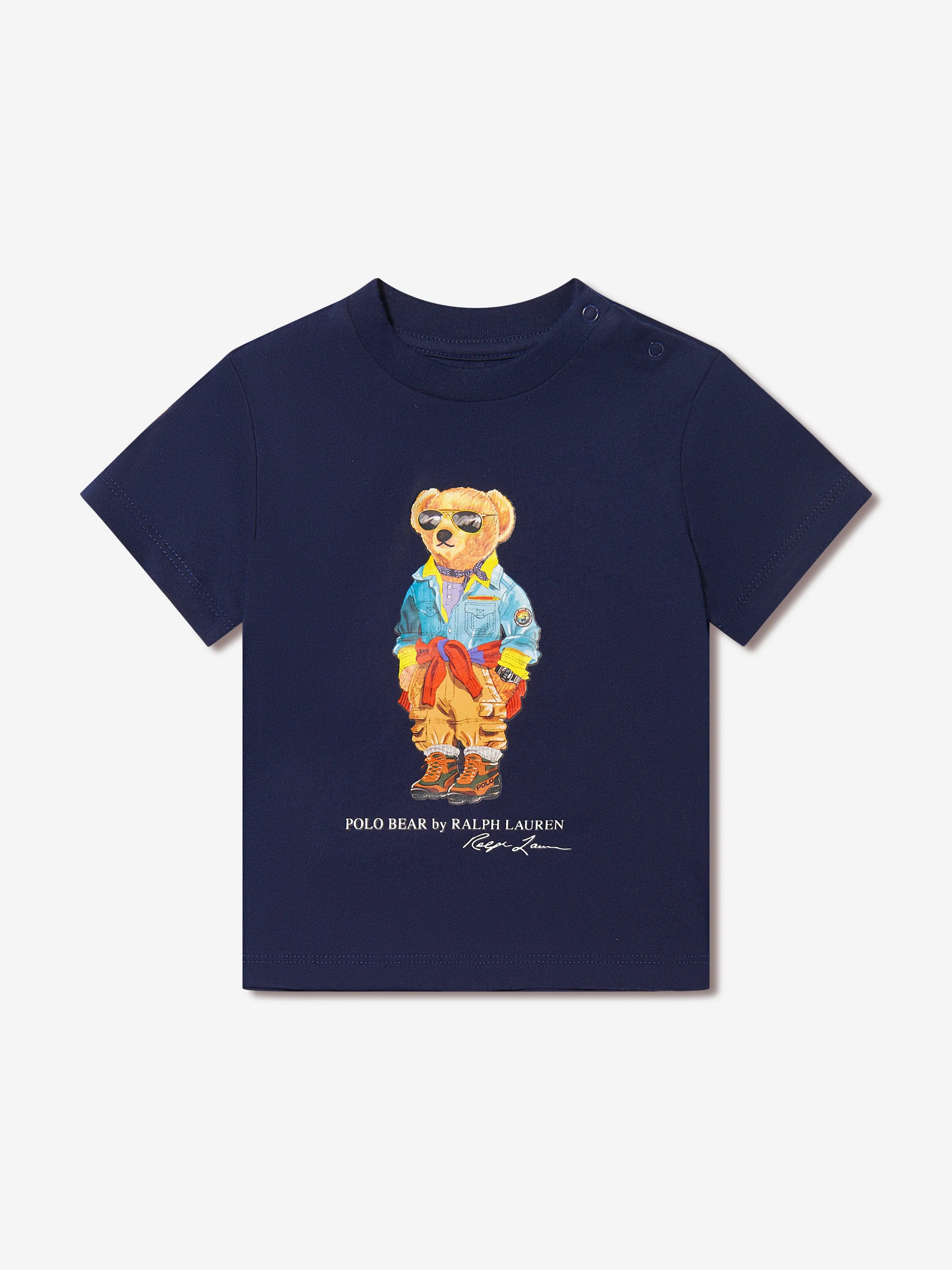 Baby Boys Bear T-Shirt in Navy