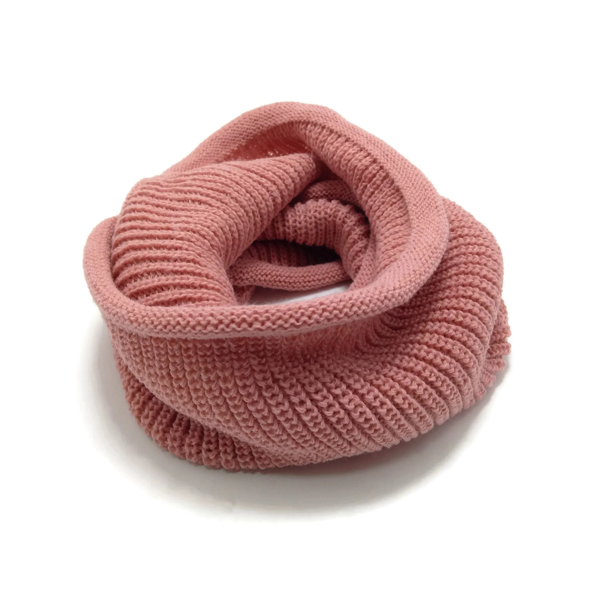 Baby Knit Infinity Scarf Toddler Neck Warmer | Gray