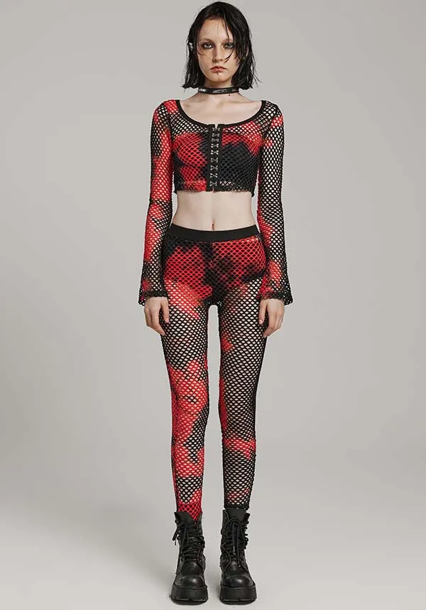 Badriyah Fishnet [Black/Red] | LEGGINGS*