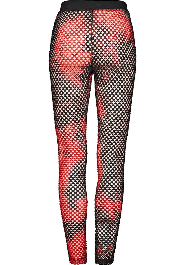 Badriyah Fishnet [Black/Red] | LEGGINGS*