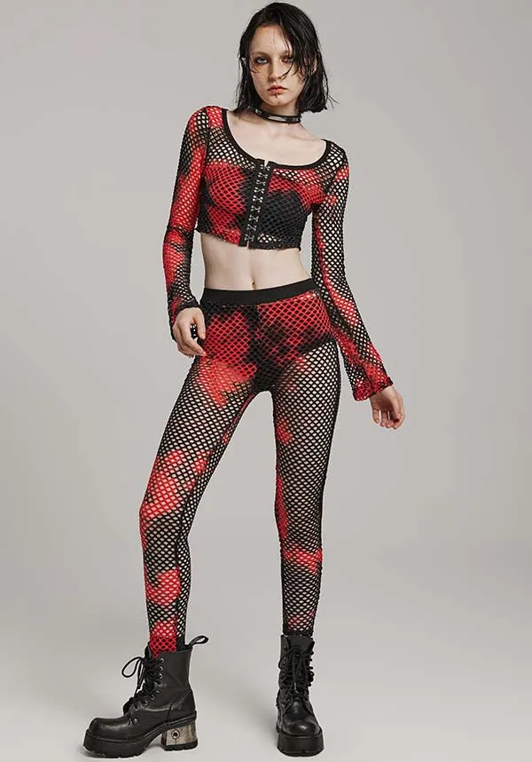 Badriyah Fishnet [Black/Red] | LEGGINGS*