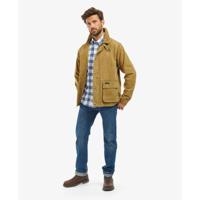 Barbour Aydon Casual Mens Jacket - Khaki/Classic Tartan