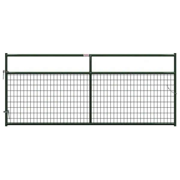 Behlen Country 40132102 Wire-Filled Gate, 120 in W Gate, 50 in H Gate, 6 ga Mesh Wire, 2 x 4 in Mesh, Green