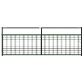 Behlen Country 40132122 Wire-Filled Gate, 144 in W Gate, 50 in H Gate, 6 ga Mesh Wire, 2 x 4 in Mesh, Green