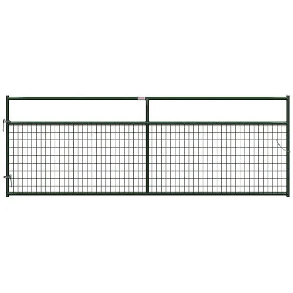 Behlen Country 40132122 Wire-Filled Gate, 144 in W Gate, 50 in H Gate, 6 ga Mesh Wire, 2 x 4 in Mesh, Green