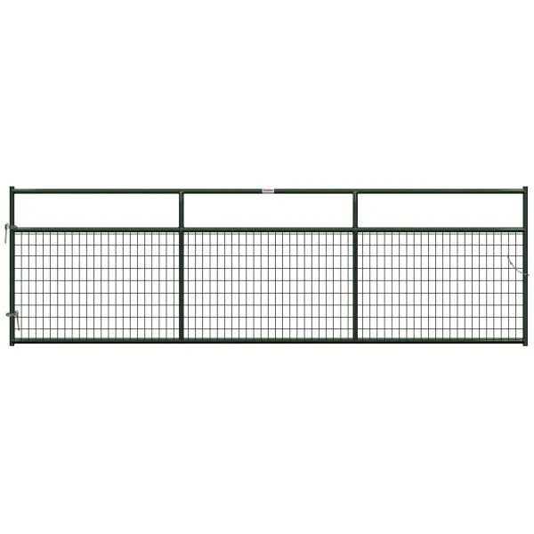 Behlen Country 40132142 Wire-Filled Gate, 168 in W Gate, 50 in H Gate, 6 ga Mesh Wire, 2 x 4 in Mesh, Green