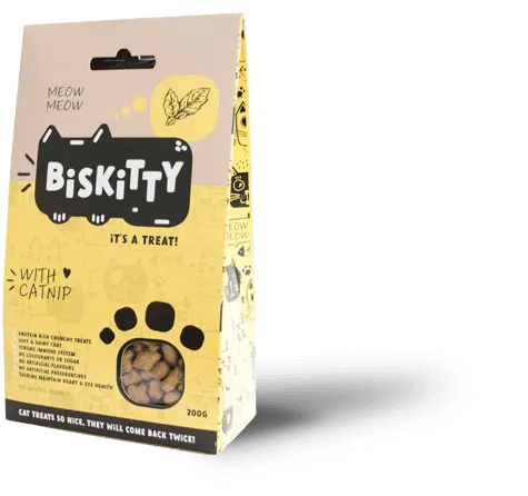 Biskitty cat biscuit treats with catnip 200g