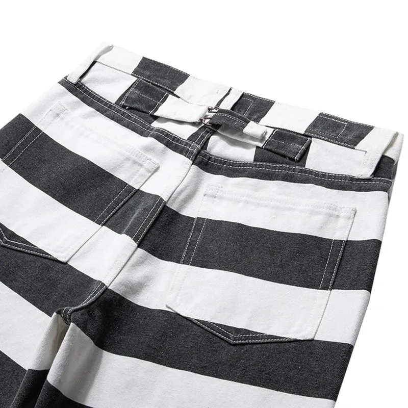 Black and White Striped Pants