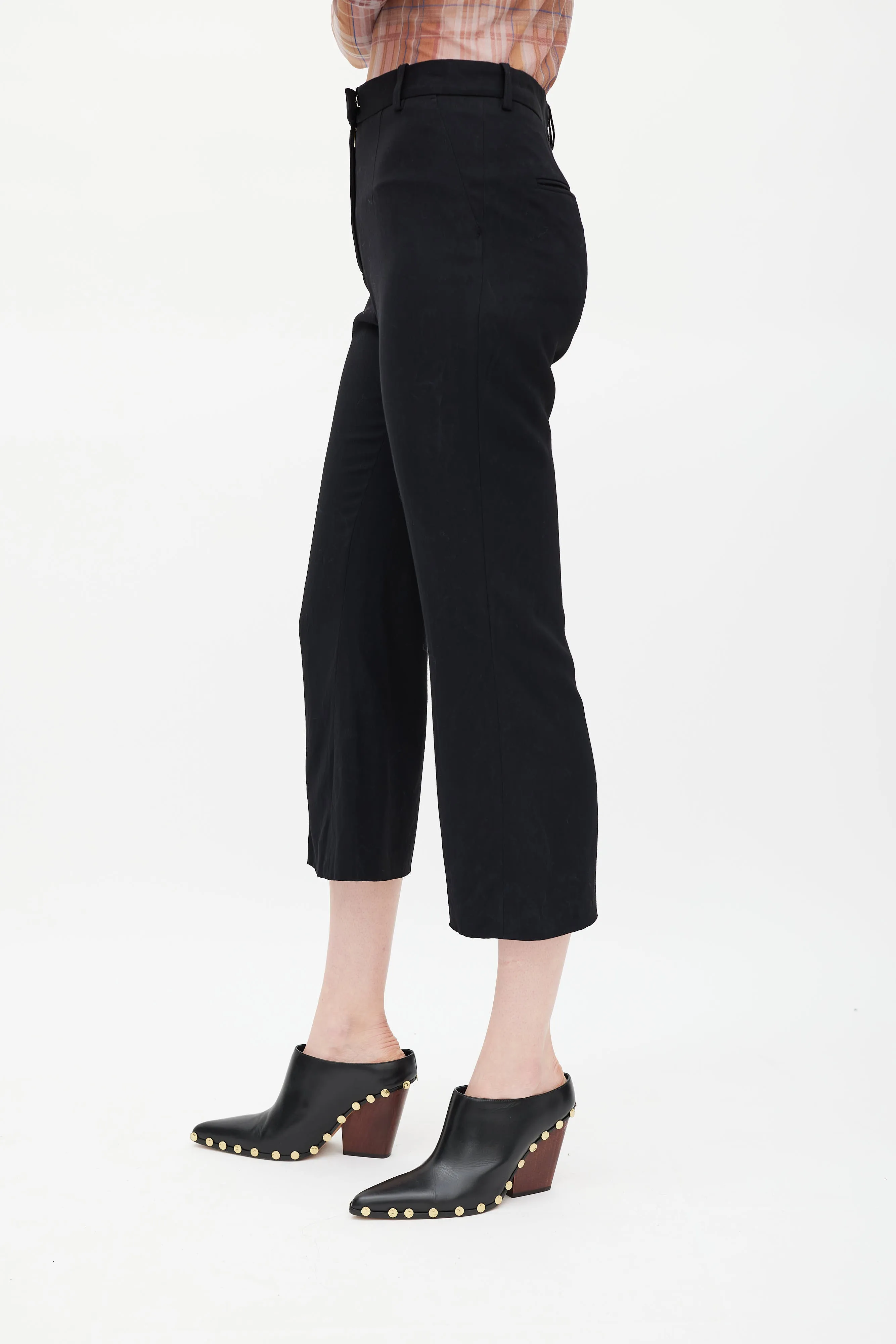 Black Cropped Trouser