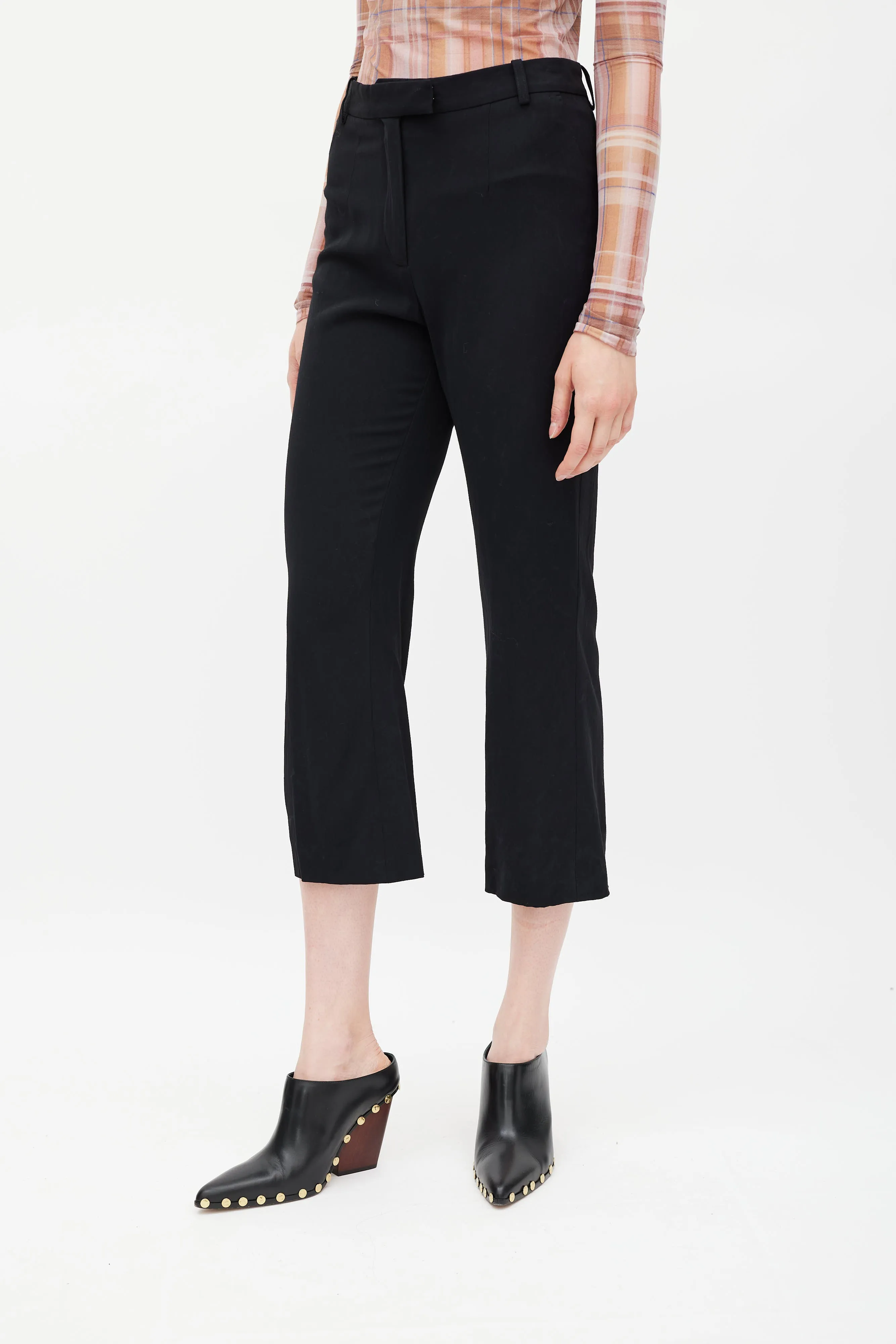 Black Cropped Trouser