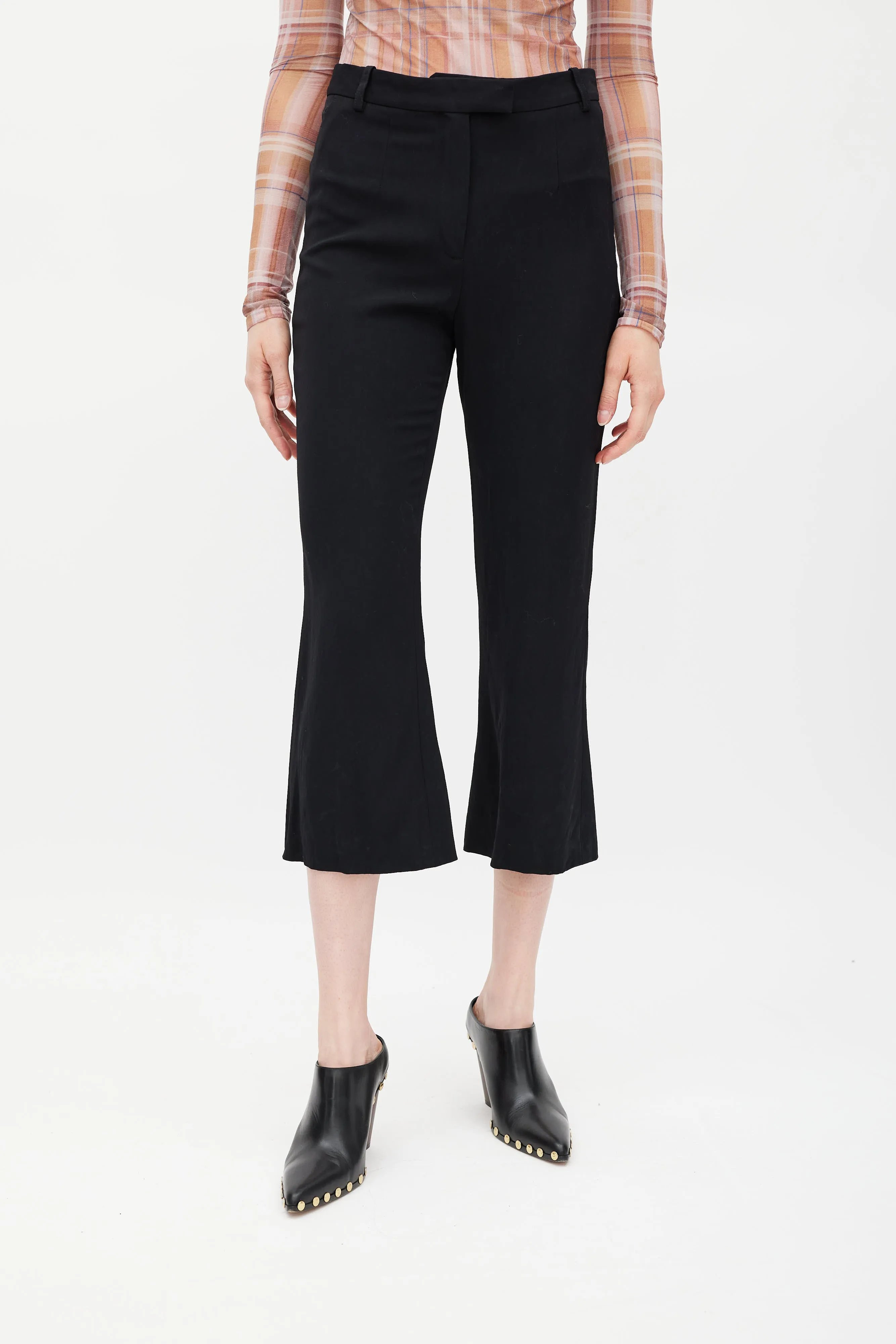 Black Cropped Trouser