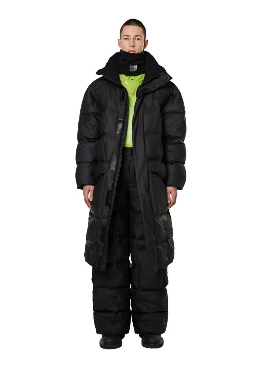 Block Puffer Coat - Black