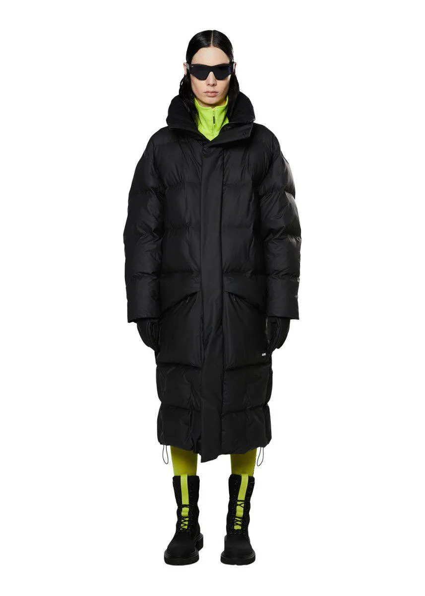 Block Puffer Coat - Black