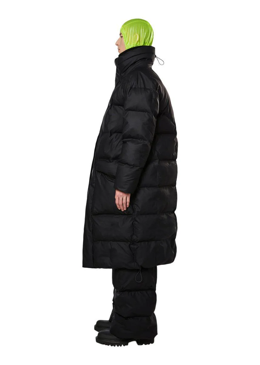 Block Puffer Coat - Black