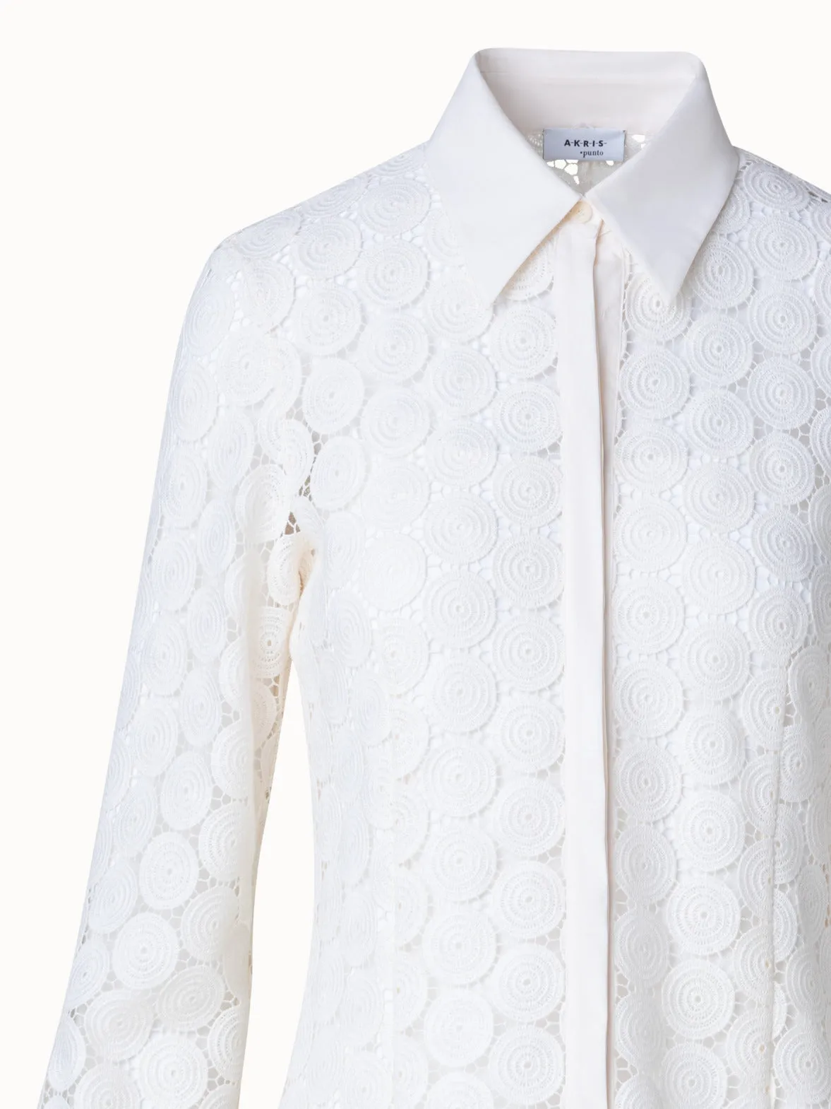 Blouse in Techno Dot Guipure Lace