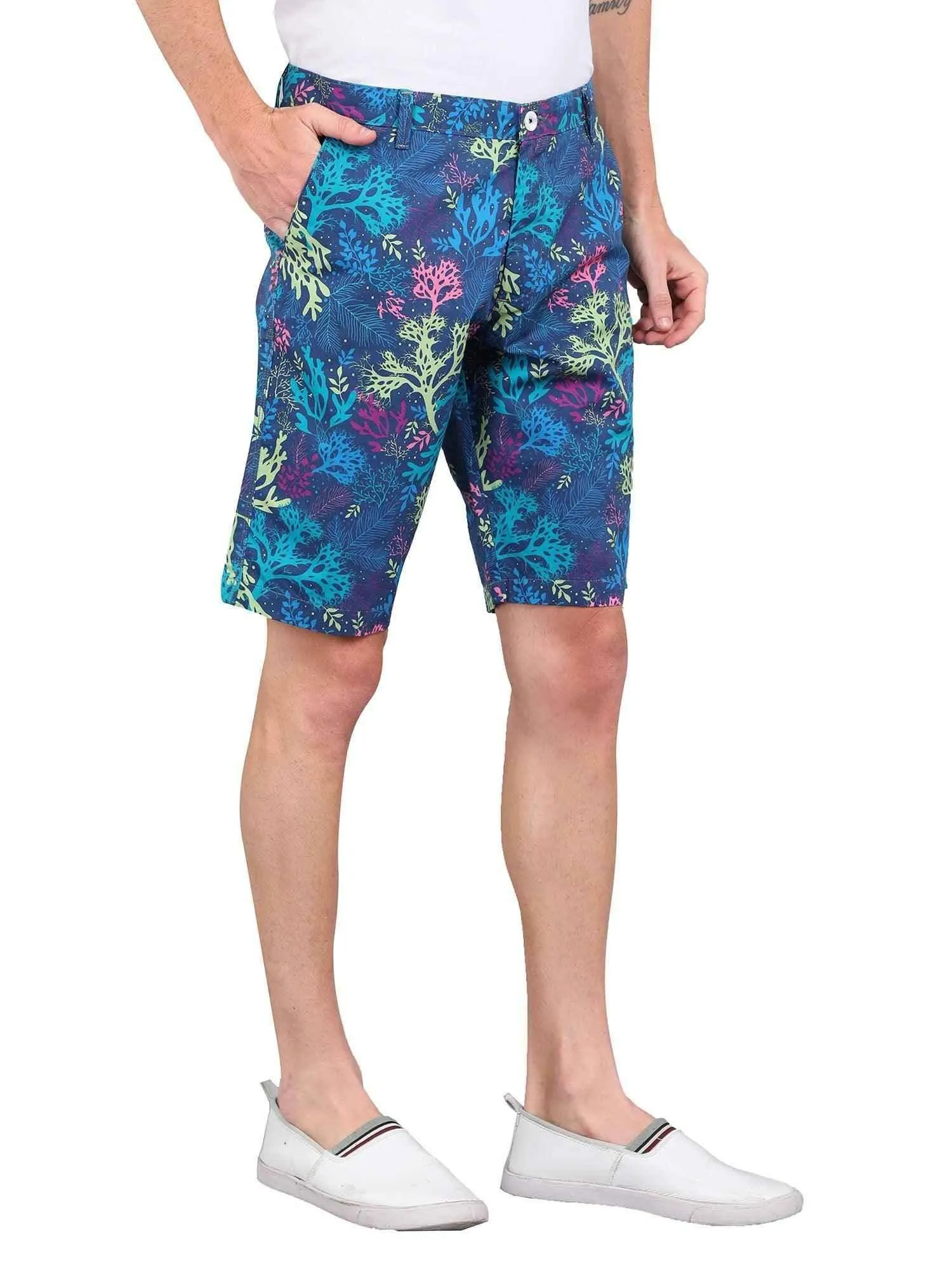 Blue Forest Digital Printed Cotton Men's Shorts