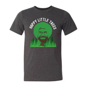 Bob Ross Happy Little Trees T-Shirt - Heather Dark Gray