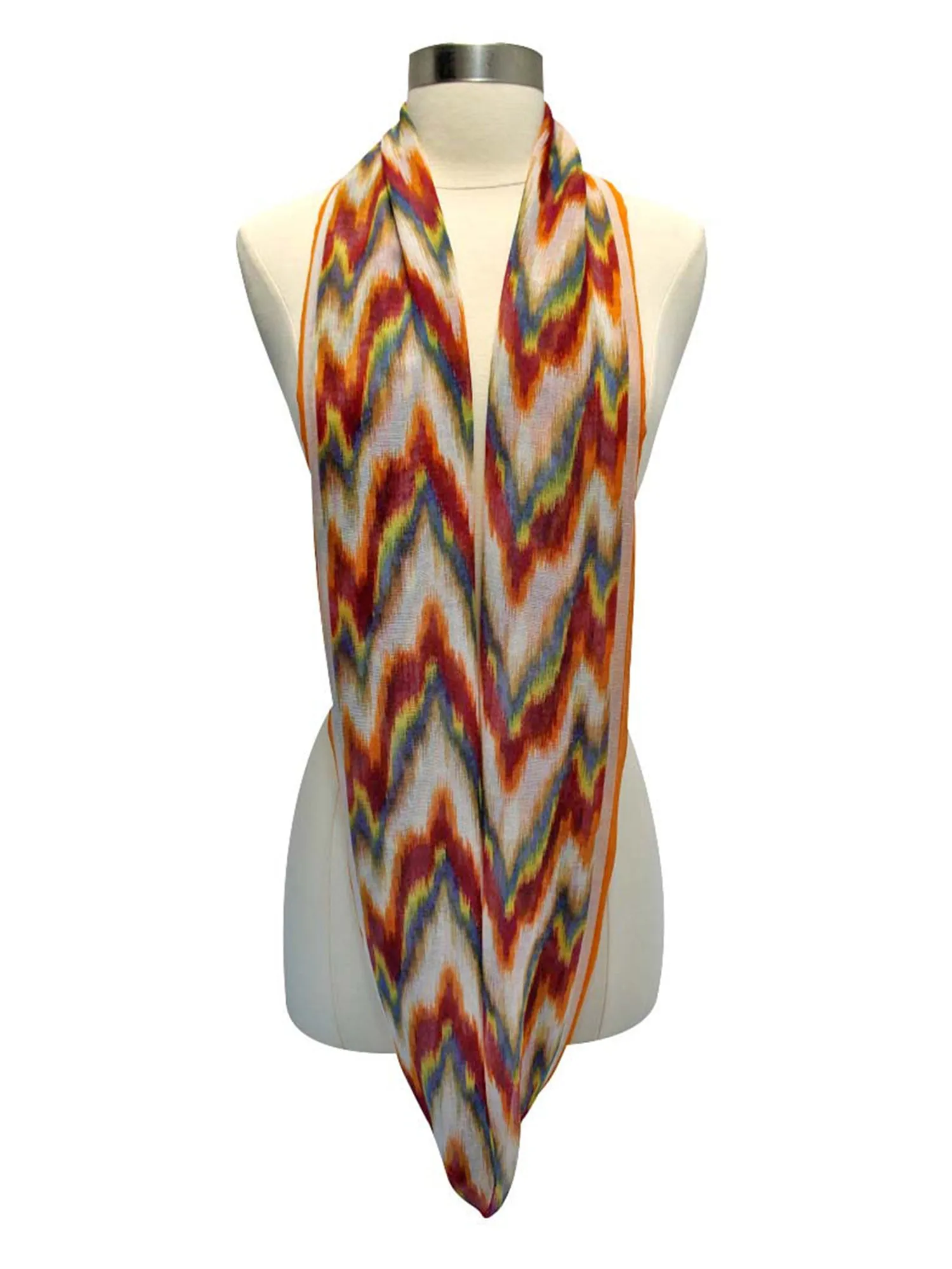 Bold Chevron Print Loop Infinity Scarf