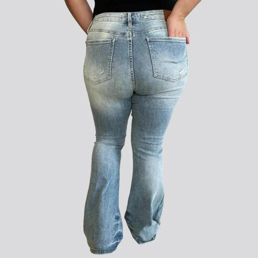 Bootcut high-waist jeans
 for ladies