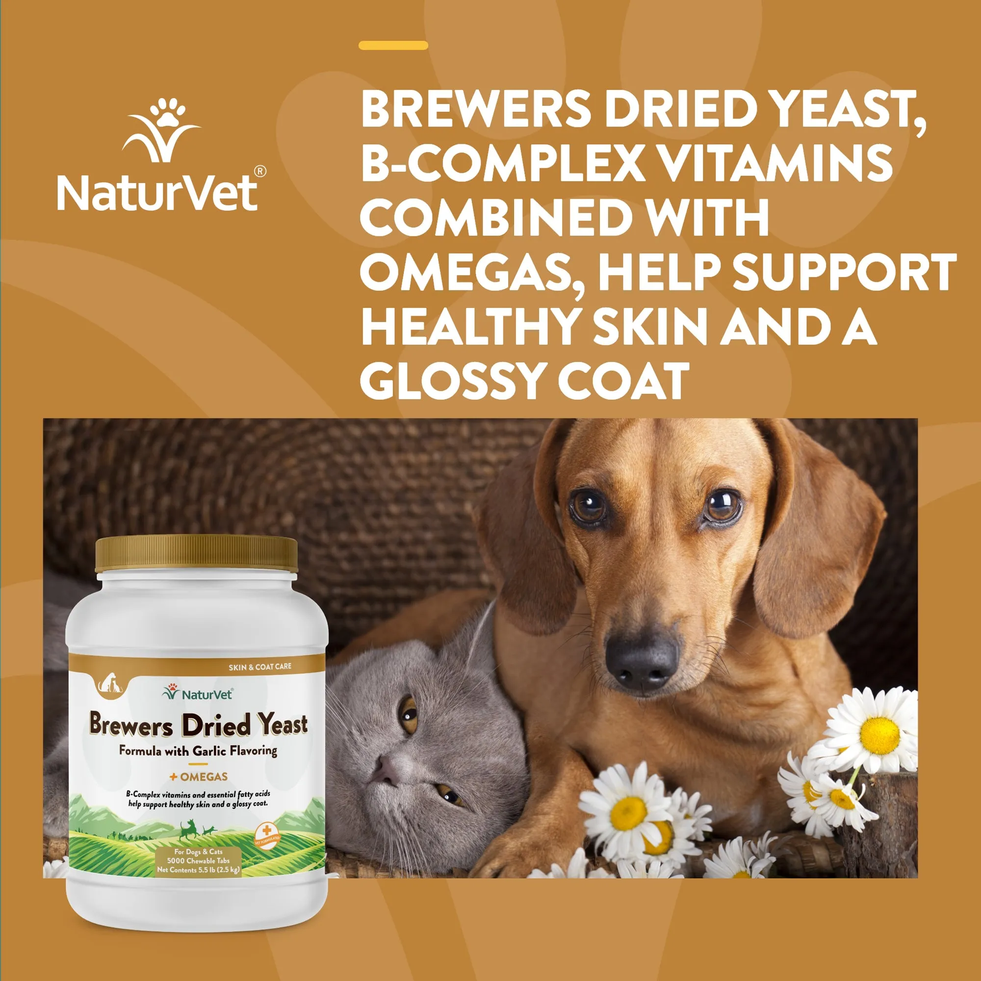 Brewers Dried Yeast Formula with Garlic Flavoring Chewable Tablets