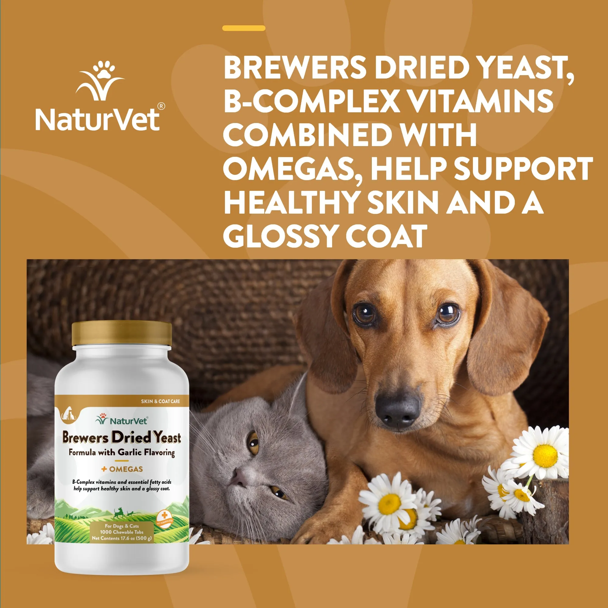 Brewers Dried Yeast Formula with Garlic Flavoring Chewable Tablets