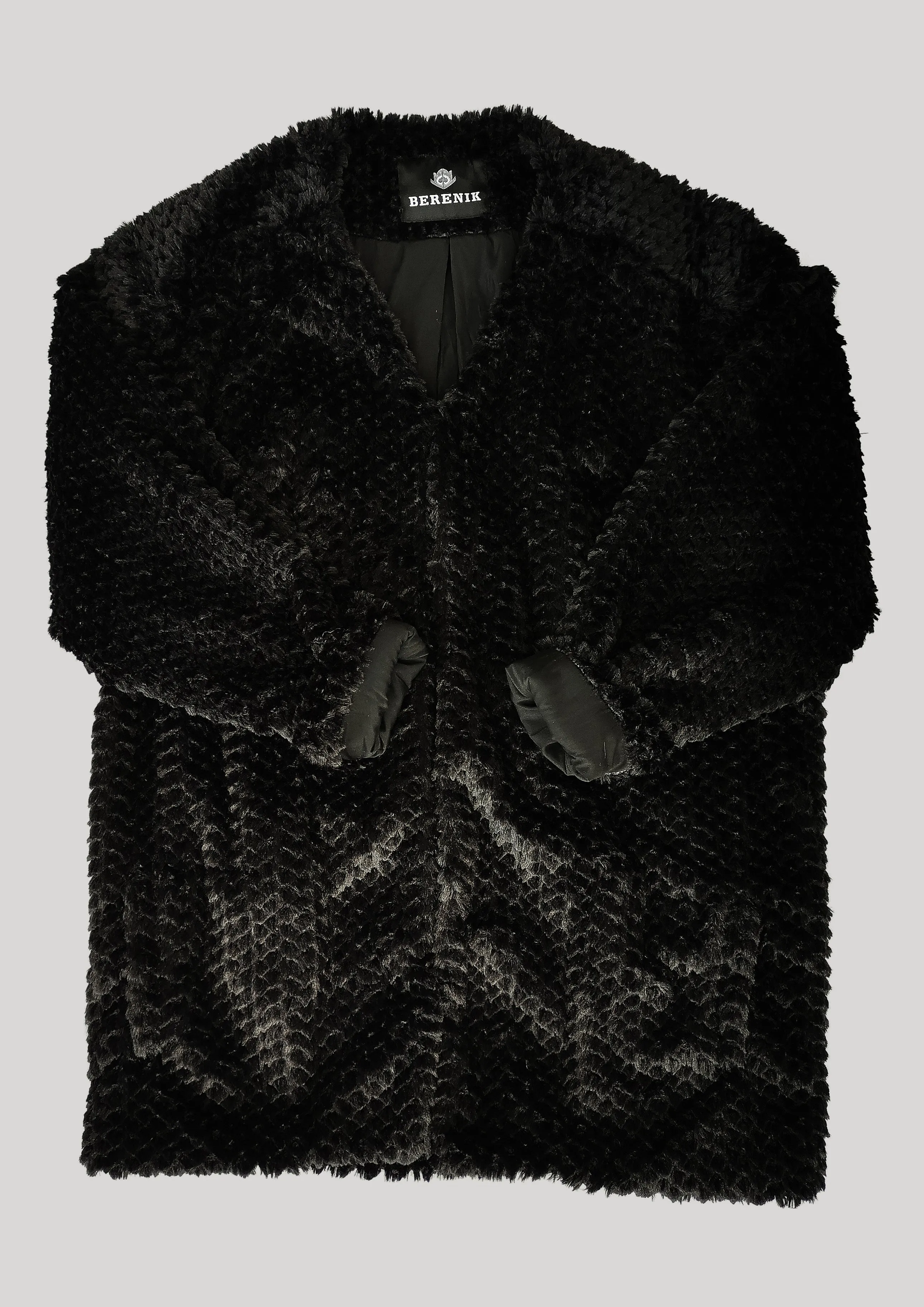 CARDIGAN - FAUX FUR black