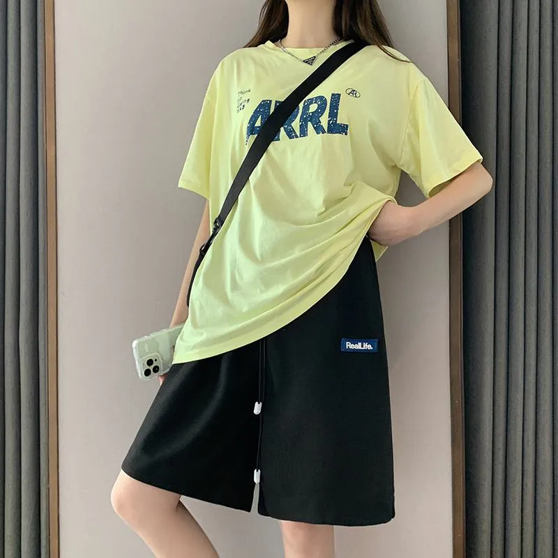 Casual High-Waisted Breathable Houndstooth Quick-Drying Sports Shorts