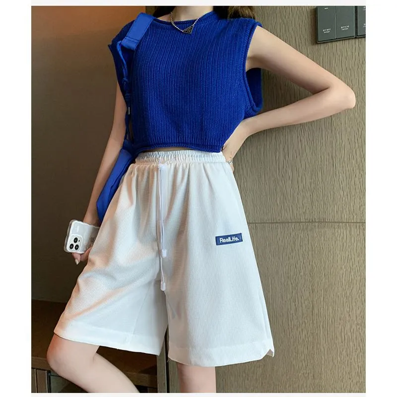 Casual High-Waisted Breathable Houndstooth Quick-Drying Sports Shorts