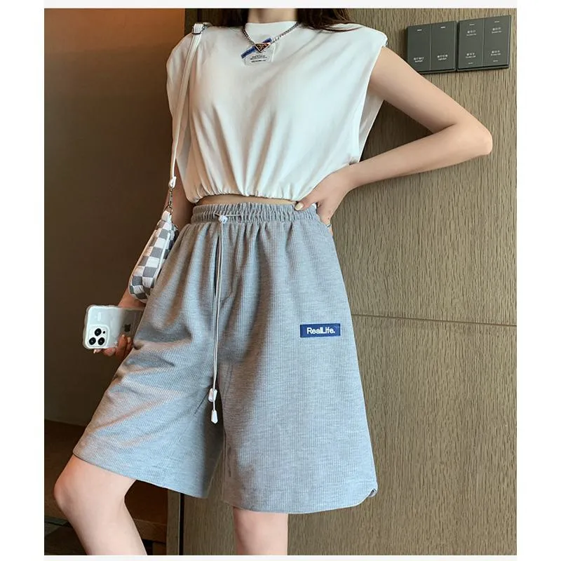 Casual High-Waisted Breathable Houndstooth Quick-Drying Sports Shorts