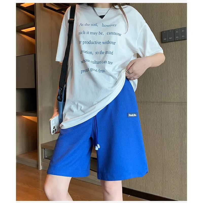 Casual High-Waisted Breathable Houndstooth Quick-Drying Sports Shorts