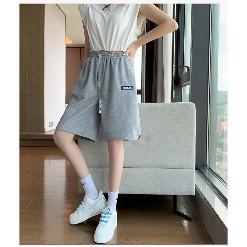 Casual High-Waisted Breathable Houndstooth Quick-Drying Sports Shorts