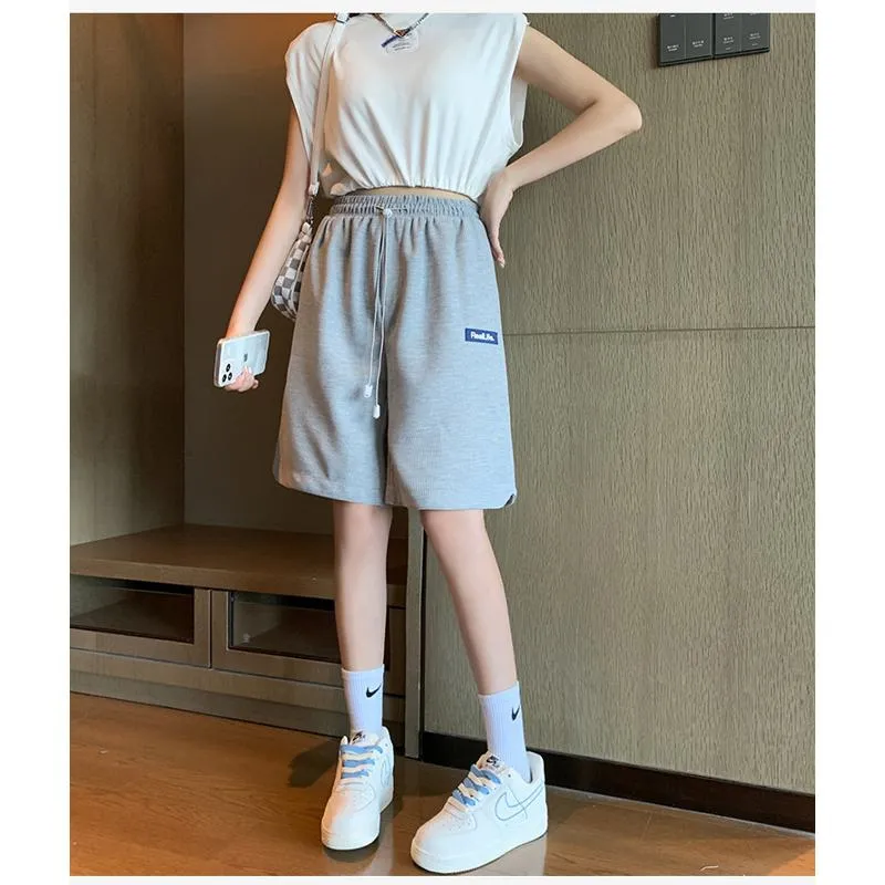 Casual High-Waisted Breathable Houndstooth Quick-Drying Sports Shorts