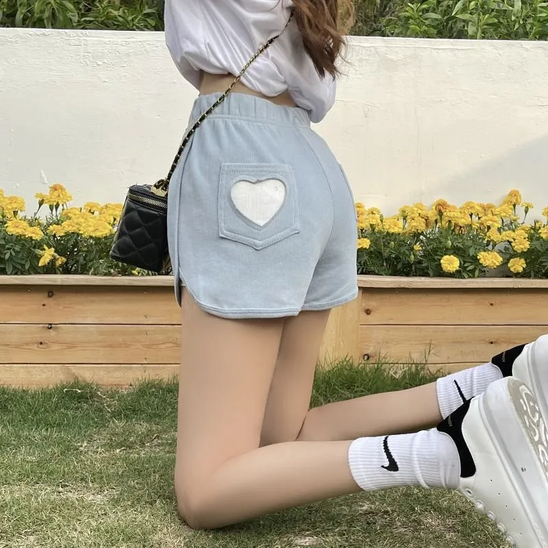 Casual Slimming Love Heart Shorts