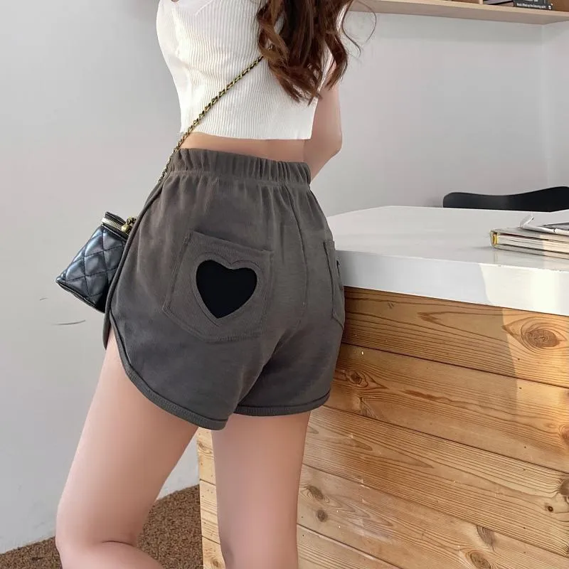 Casual Slimming Love Heart Shorts