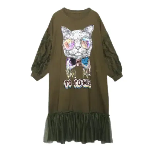 Cat Long loose Dress