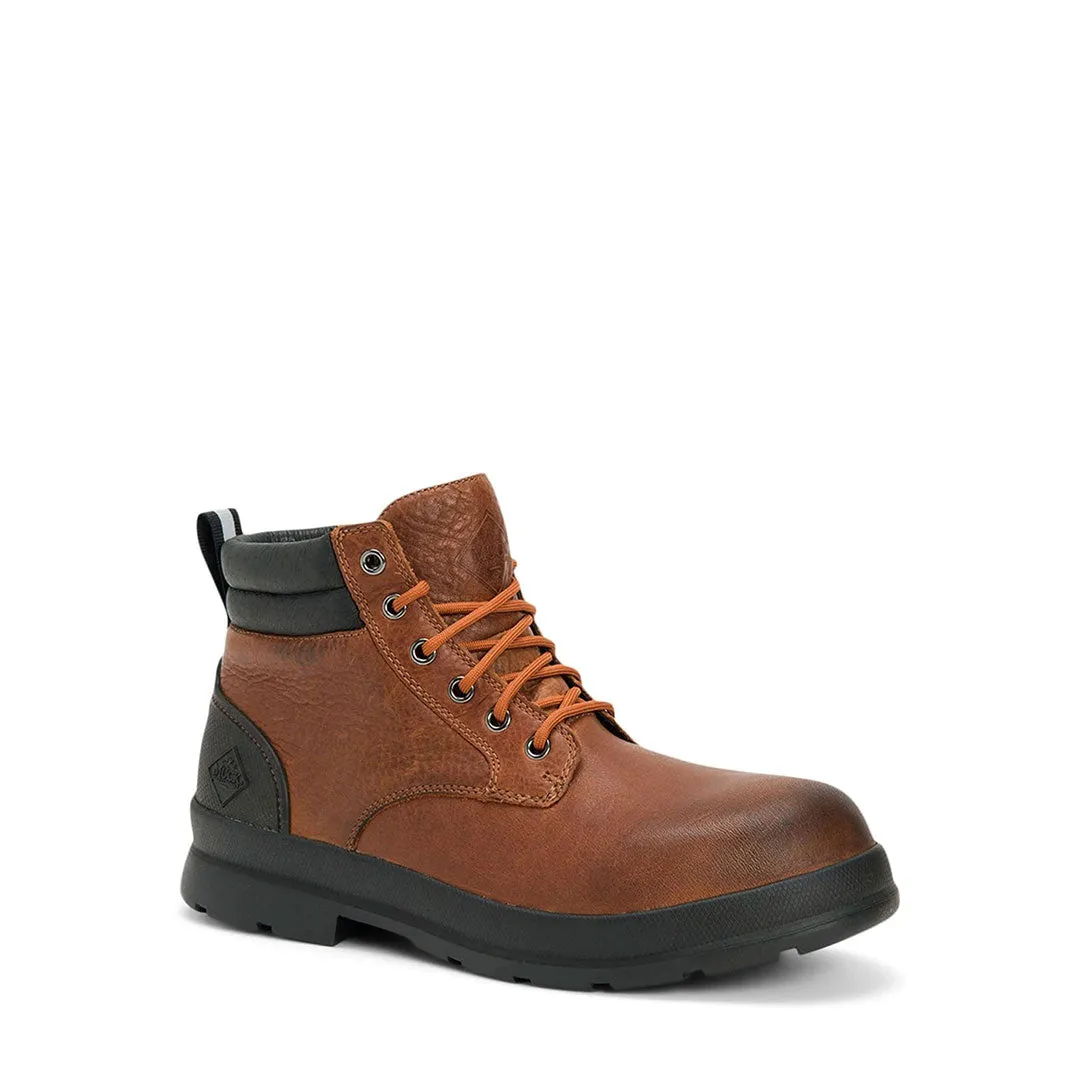 Chore Farm Leather Lace Up Safety Boots - Caramel by Muckboot