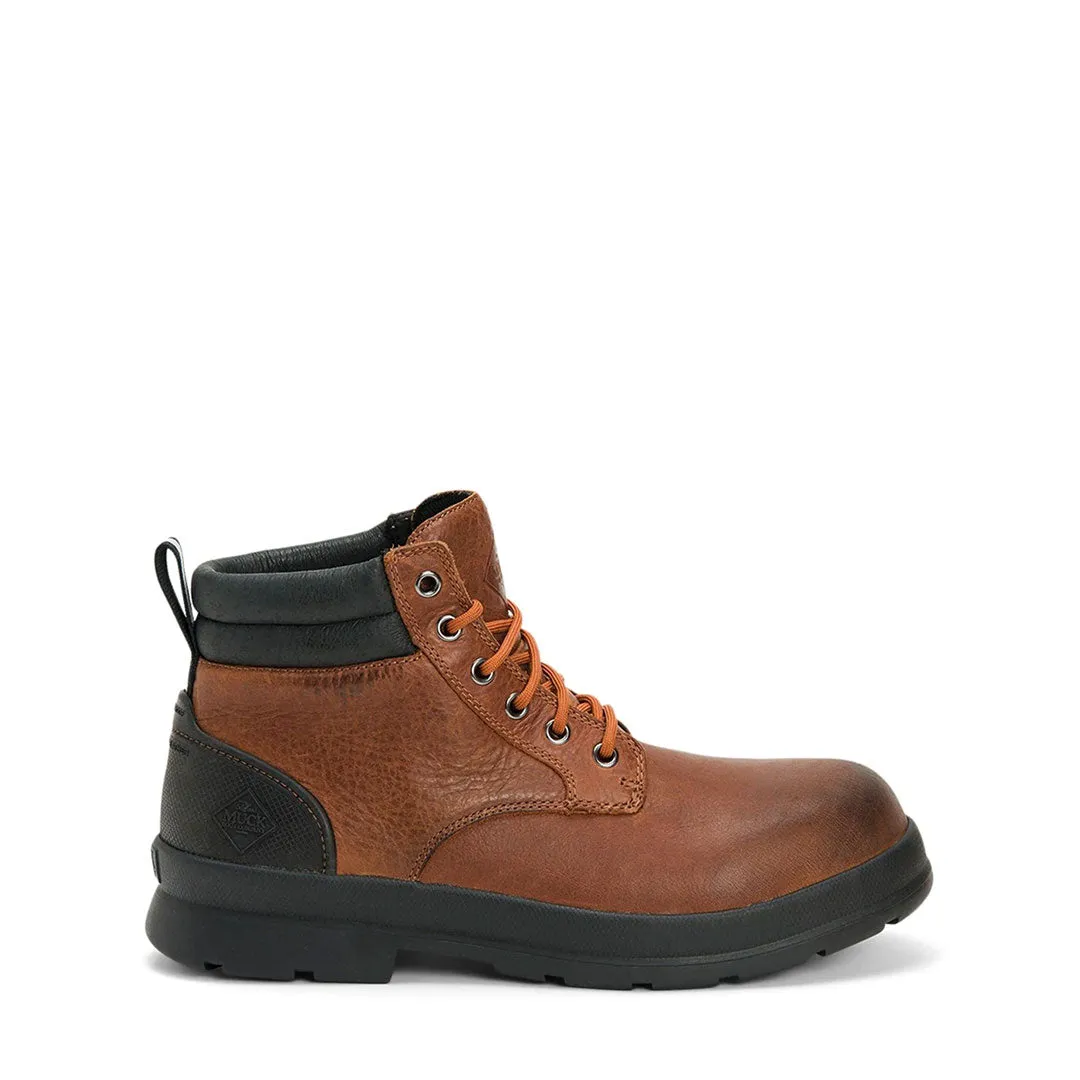 Chore Farm Leather Lace Up Safety Boots - Caramel by Muckboot