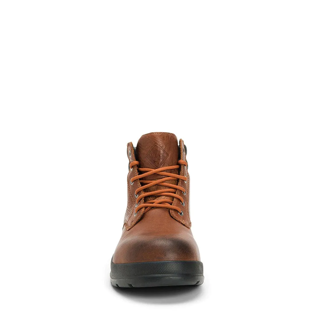 Chore Farm Leather Lace Up Safety Boots - Caramel by Muckboot